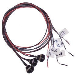 (SW-OEM-1) 3-Environmentally Sealed Push-Button Switch Kit, 24 Inch Pigtail Wire Leads